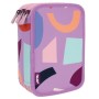 Plumier Triple Milan Animals Violeta 19,5 x 13 x 7,5 cm