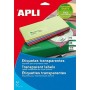 Etiquetas adhesivas Apli  Transparente Papel 10 Hojas 63,5 x 38,1 mm