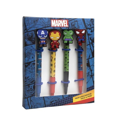 Set de Bolígrafos Marvel 4 Piezas Multicolor