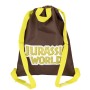 Mochila Saco Infantil Jurassic Park Marrón Ocre 27 x 33 cm