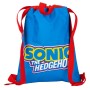 Mochila Saco Infantil Sonic Azul 27 x 33 cm