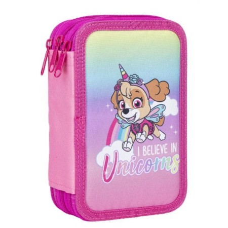 Plumier Triple The Paw Patrol Rosa 13 x 6,5 x 19,5 cm