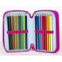 Pochette à crayons triple The Paw Patrol Rose 13 x 6,5 x 19,5 cm