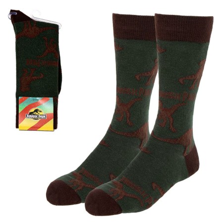 Chaussettes Jurassic Park Unisexe Vert foncé