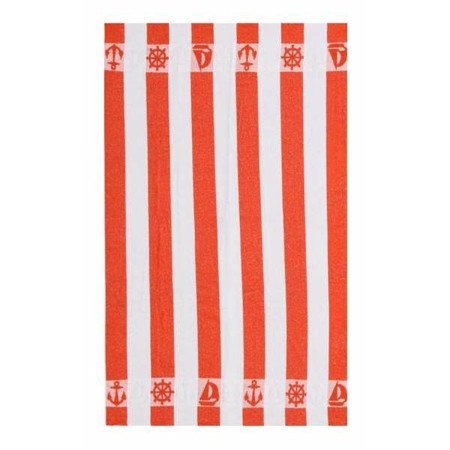 Serviette de plage Secaneta Serviette Orange Rayures 100 x 160 cm