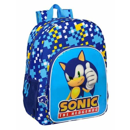 Mochila Escolar Sonic 33 x 42 x 14 cm Azul