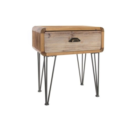Table de Nuit DKD Home Decor Naturel Bois Métal 51 x 30 x 60 cm