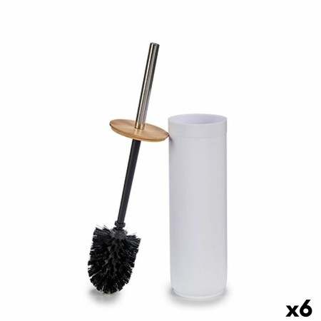 Brosse de salle de wc Blanc Marron Noir Bambou polypropylène 9,5 x 39 x 9,5 cm (6 Unités)