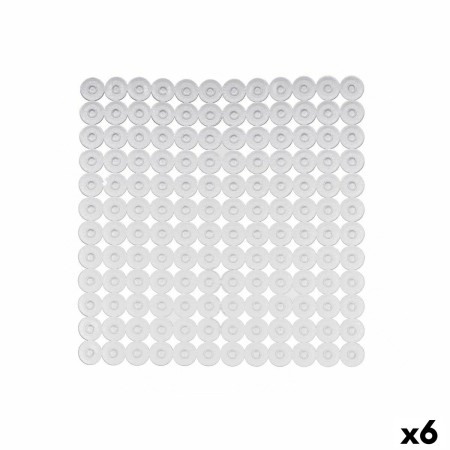 Tapis de Douche Antidérapant Transparent PVC 54 x 54 x 1 cm (6 Unités)