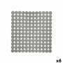 Alfombrilla Antideslizante para Ducha Gris PVC 54 x 54 x 1 cm (6 Unidades)