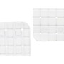 Tapis de Douche Antidérapant Carreaux Blanc PVC 67,7 x 38,5 x 0,7 cm (6 Unités)