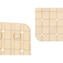 Alfombrilla Antideslizante para Ducha Cuadros Beige PVC 67,7 x 38,5 x 0,7 cm (6 Unidades)