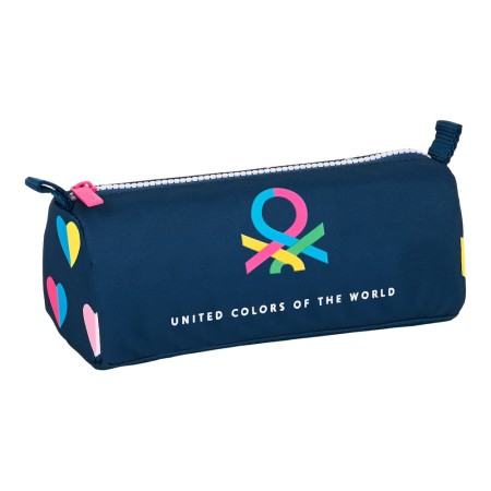 Trousse d'écolier Benetton Corazones Multicouleur Blue marine 21 x 8 x 7 cm