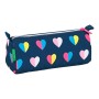 Estuche Escolar Benetton Corazones Multicolor Azul marino 21 x 8 x 7 cm