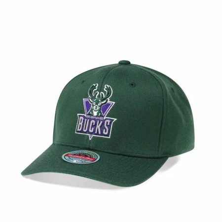 Gorra Deportiva Mitchell & Ness Milwaukee Bucks Verde oscuro (Talla única)