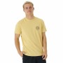 Camiseta Rip Curl Stapler Amarillo Hombre