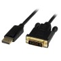 Adaptateur DisplayPort vers DVI Startech DP2DVIMM6BS Noir 1,8 m