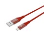 Cable USB a Lightning Celly USBLIGHTCOLORRD Rojo 1 m