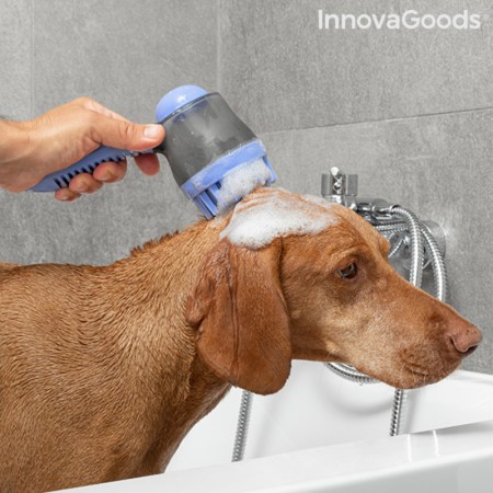 Cepillo de Baño para Mascotas con Depósito Bubblet InnovaGoods IG815424