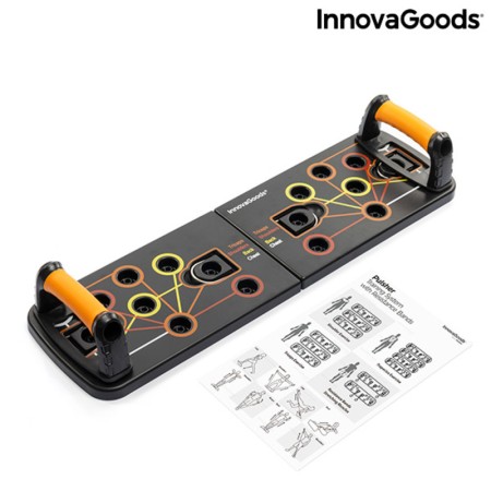 Tabla de Flexiones Push-Up con Bandas de Resistencia y Guía de Ejercicios Pulsher InnovaGoods (Reacondicionado C)