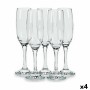 Set de Copas Imperial Champán Transparente Vidrio 210 ml (4 Unidades)