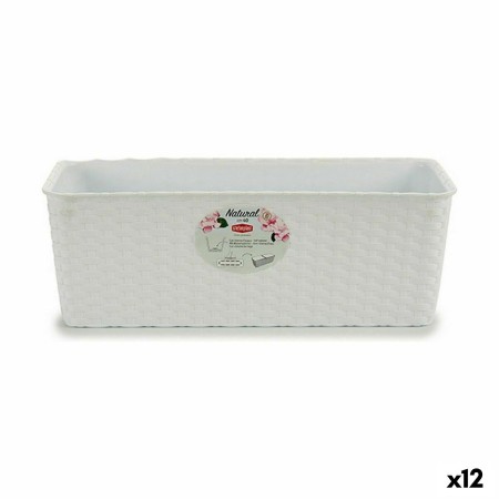 Jardinière Stefanplast Blanc Plastique 39 x 13,5 x 15 cm (12 Unités)