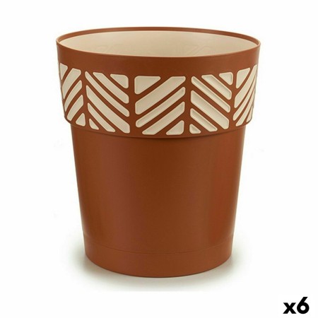 Maceta Autorriego Stefanplast Orfeo Terracota Plástico 29 x 29 x 29 cm (6 Unidades)