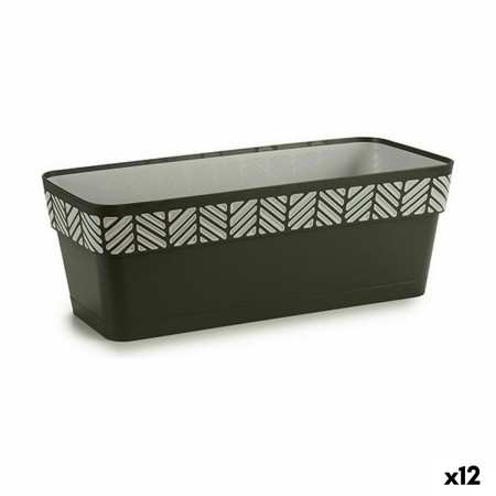 Jardinière auto-arrosante Stefanplast Orfeo Anthracite Plastique 18 x 17 x 49,5 cm (12 Unités)