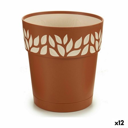 Maceta Autorriego Stefanplast Cloe Terracota Plástico 15 x 15 x 15 cm (12 Unidades)