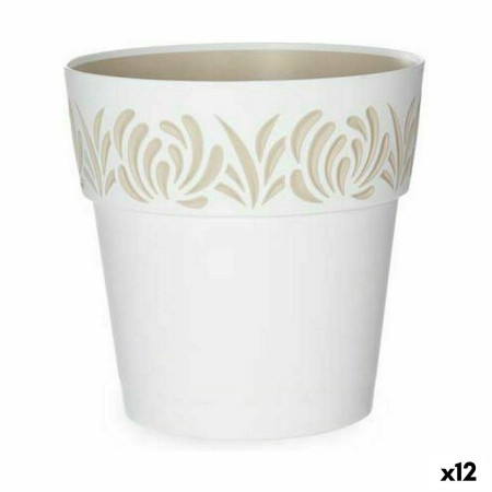 Pot auto-arrosant Stefanplast Gaia Blanc Plastique 19 x 19 x 19 cm (12 Unités)