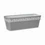 Jardinera Autorriego Stefanplast Gaia Gris Plástico 49,5 x 17 x 19 cm (12 Unidades)