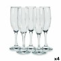 Set de Copas Bistro Champán Transparente Vidrio 190 ml (4 Unidades)