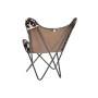 Sillón DKD Home Decor Crema Marrón oscuro Hierro 70 x 70 x 90 cm