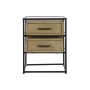 Table de Nuit DKD Home Decor Noir Naturel Métal Bois MDF 45 x 45 x 58 cm