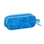 Estuche Escolar Stitch Doble cremallera Azul 21 x 8 x 6 cm