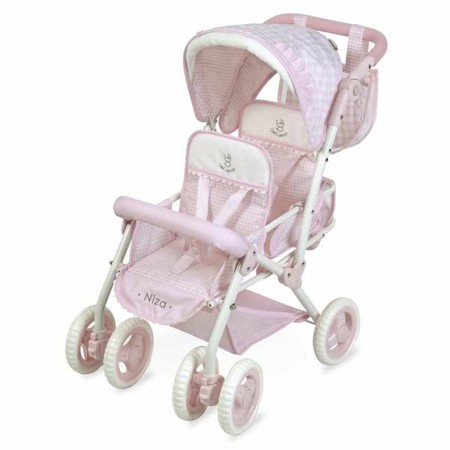 Carrito para Muñecas Decuevas Rosa Gemelar (40 x 70 x 72 cm)