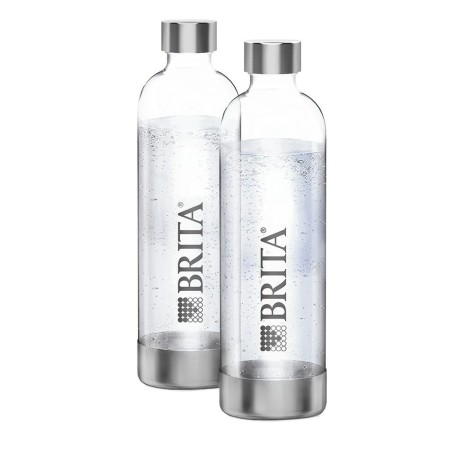 Botella de Agua Brita 1043722 Transparente Acero Inoxidable 2 Piezas 1 L (Reacondicionado B)