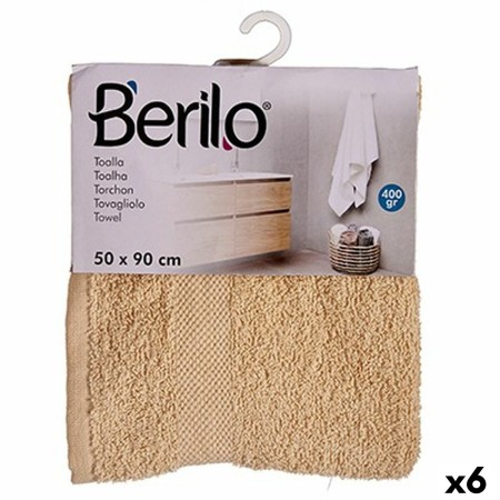 Serviette de toilette Crème 50 x 90 cm (6 Unités)