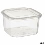 Boîte à repas rectangulaire avec couvercle Transparent polypropylène 750 ml 12,8 x 7,5 x 13,5 cm (24 Unités)