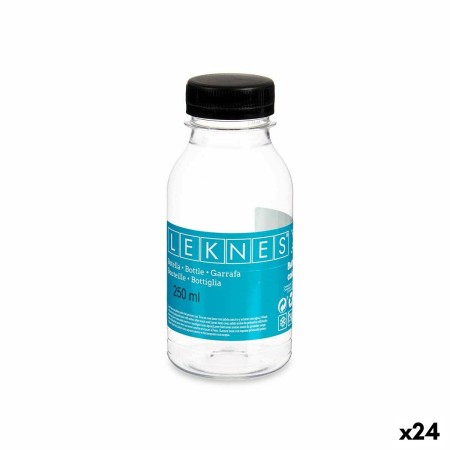 Bouteille Noir Transparent Plastique 250 ml 6 x 13,5 x 6 cm (24 Unités)