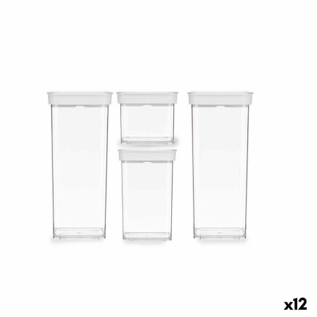 Set de Recipientes de Cocina Herméticos Apilables Transparente ABS (12 Unidades)