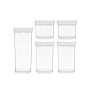 Set de Recipientes de Cocina Herméticos Apilables Transparente ABS (12 Unidades)