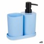 Set de Baño Azul Negro Polipropileno (12 Unidades)