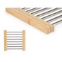 Salvamantel Extensible Marrón Plateado Metal Bambú (12 Unidades)