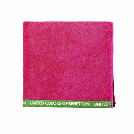 Toalla de Playa Benetton BE NO VELOUR 90 x 160 cm Fucsia 100 % algodón