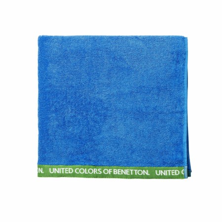 Serviette de plage Benetton BE NO VELOUR Bleu 90 x 160 cm