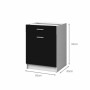 Mueble Auxiliar 60 cm Blanco Negro mate