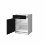 Mueble Auxiliar 60 cm Blanco Negro mate