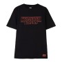 Camiseta de Manga Corta Infantil Stranger Things Negro