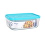 Boîte à repas rectangulaire avec couvercle Halo Frige 1,3 L 19 x 13,5 x 7,2 cm